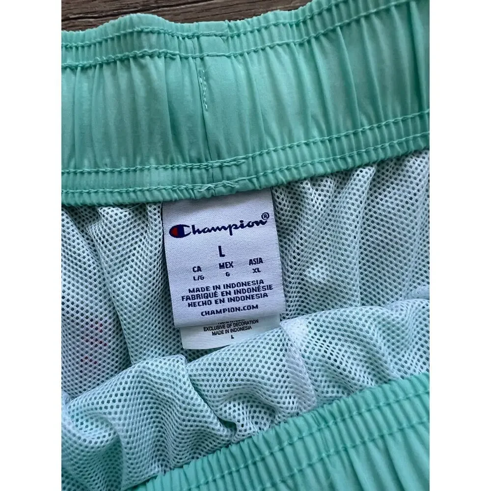 NWT Champion Colorblock Mint Men's Swim Shorts Trunks Board Beach Large 8
